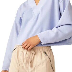 Free People Movement Moonstruck V-Neck Crop Sweatshirt